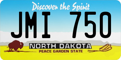 ND license plate JMI750