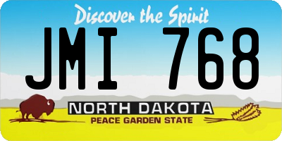ND license plate JMI768
