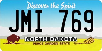 ND license plate JMI769