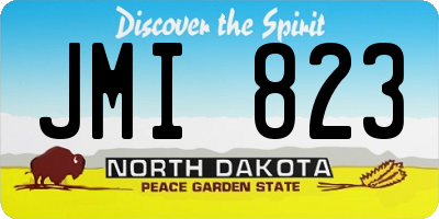 ND license plate JMI823