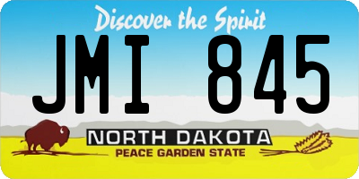 ND license plate JMI845