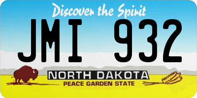 ND license plate JMI932
