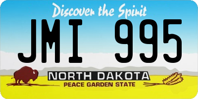 ND license plate JMI995