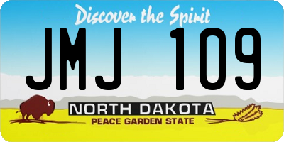 ND license plate JMJ109