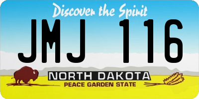 ND license plate JMJ116