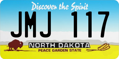 ND license plate JMJ117