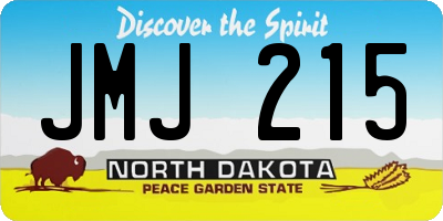 ND license plate JMJ215