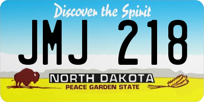 ND license plate JMJ218