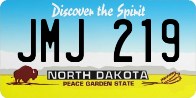 ND license plate JMJ219