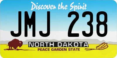 ND license plate JMJ238