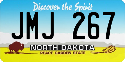 ND license plate JMJ267