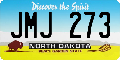 ND license plate JMJ273