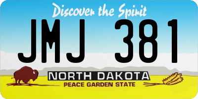 ND license plate JMJ381
