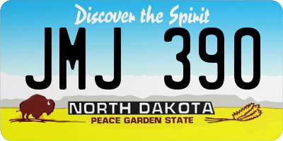ND license plate JMJ390