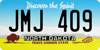 ND license plate JMJ409