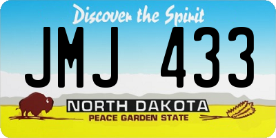 ND license plate JMJ433