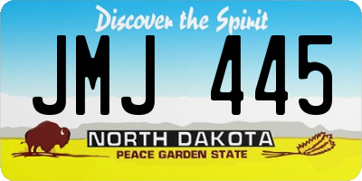 ND license plate JMJ445