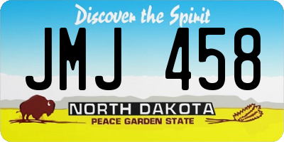 ND license plate JMJ458
