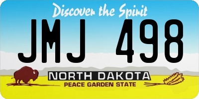 ND license plate JMJ498