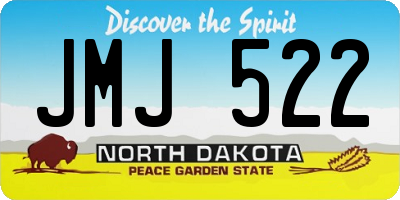 ND license plate JMJ522