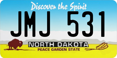 ND license plate JMJ531