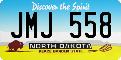 ND license plate JMJ558