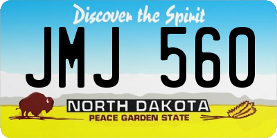 ND license plate JMJ560