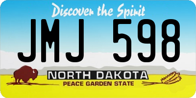 ND license plate JMJ598