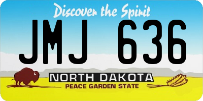 ND license plate JMJ636