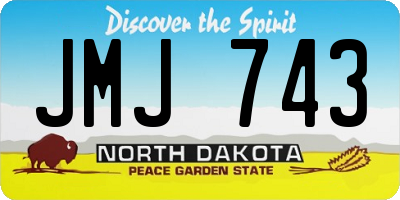 ND license plate JMJ743