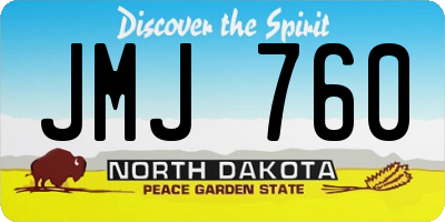 ND license plate JMJ760