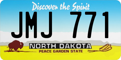 ND license plate JMJ771