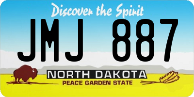 ND license plate JMJ887