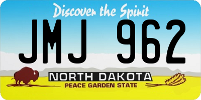 ND license plate JMJ962