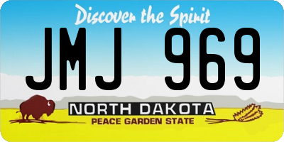 ND license plate JMJ969
