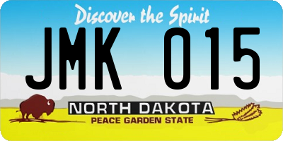 ND license plate JMK015