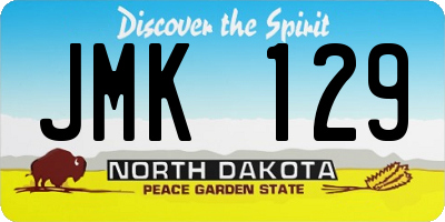 ND license plate JMK129