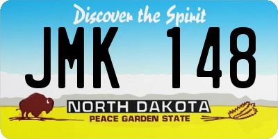 ND license plate JMK148
