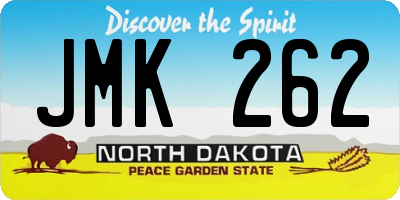 ND license plate JMK262