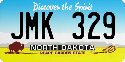 ND license plate JMK329