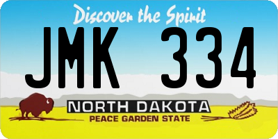 ND license plate JMK334