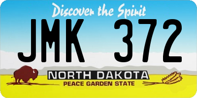ND license plate JMK372