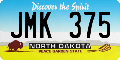 ND license plate JMK375