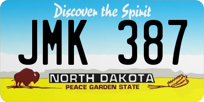 ND license plate JMK387