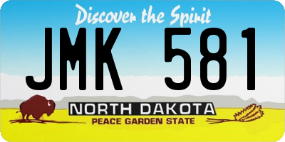 ND license plate JMK581