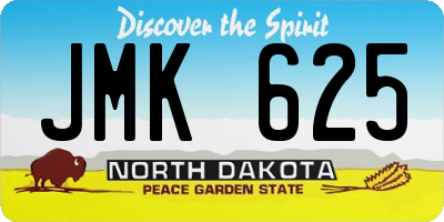 ND license plate JMK625