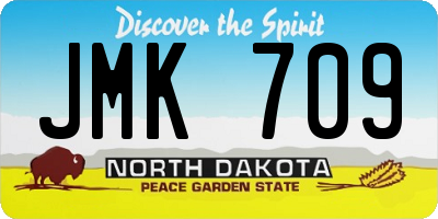 ND license plate JMK709