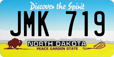 ND license plate JMK719
