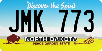 ND license plate JMK773