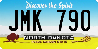 ND license plate JMK790